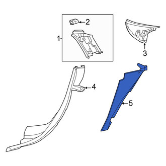 Mercedes-Benz OE - Rear Left Body C-Pillar Trim Panel