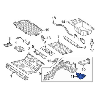 Mercedes-Benz OE - Rear Right Lower Frame Side Member