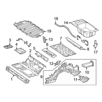 Mercedes-Benz OE - Rear Body & Floor - Floor & Rails