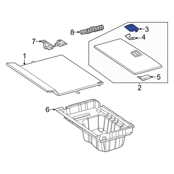 MercedesBenz OE 09968001841D03 Rear Spare Tire Compartment Cover Latch