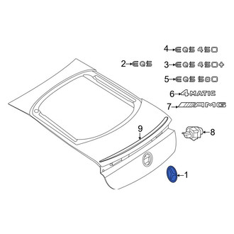 Mercedes-Benz OE - Rear Deck Lid Emblem
