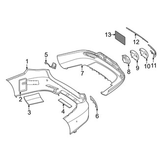 Mercedes-Benz OE - Rear Bumper - Bumper & Components (W/O AMG Line Cover & Components)