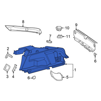 Mercedes-Benz OE - Rear Left Trunk Trim Panel
