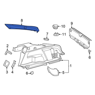 Mercedes-Benz OE - Rear Right Body C-Pillar Trim Panel Insert