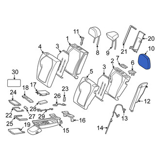 Mercedes-Benz OE - Rear Headrest Cover