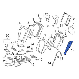 Mercedes-Benz OE - Rear Left Seat Back Bolster Cushion