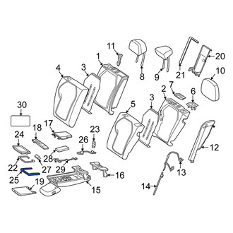 Mercedes-Benz OE - Rear Lower Console Trim Panel