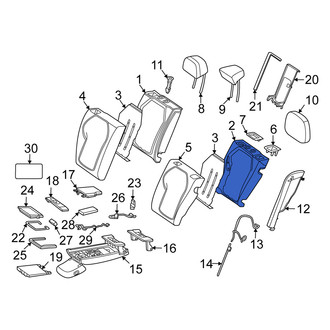 Mercedes-Benz OE - Rear Left Seat Back Cushion