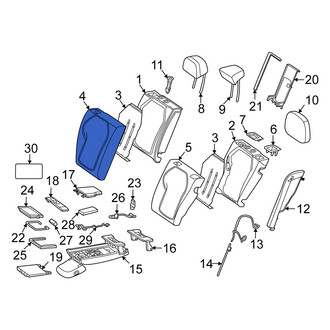 Mercedes-Benz OE - Rear Right Seat Back Cushion Cover