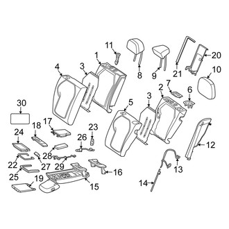 Mercedes-Benz OE - Seats & Tracks - Rear Seat Components (Cushions & Covers, Seat Back Components, With Executive Seat)
