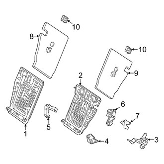 Mercedes-Benz OE - Seats & Tracks - Rear Seat Components (Frame & Components, Seat Back Components, With Executive Seat)