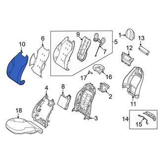 Mercedes-Benz OE - Front Left Seat Back Cushion Cover