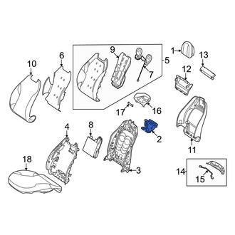 Mercedes-Benz OE - Front Left Headrest Bracket