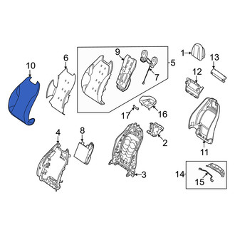 Mercedes-Benz OE - Front Left Seat Back Cushion Cover