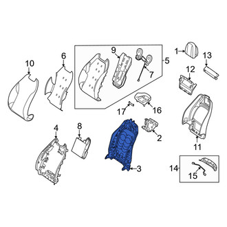 Mercedes-Benz OE - Front Left Seat Back Frame