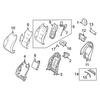 Mercedes-Benz OE - Seats & Tracks - Driver Seat Components (Executive Seats, Seat Back)