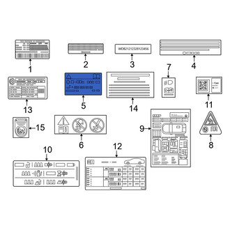 Mercedes-Benz OE - A/C System Information Label