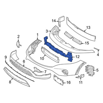 Mercedes-Benz OE - Front Bumper Impact Absorber
