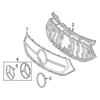 Mercedes-Benz OE - Front Bumper & Grille - Grille & Components (W/O AMG Line)