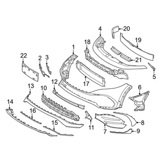 Mercedes-Benz OE - Front Bumper & Grille - Bumper & Components (With AMG Line)