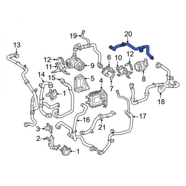 Drive Motor Inverter Coolant Line