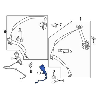 Mercedes-Benz OE - Center Right Seat Belt Receptacle
