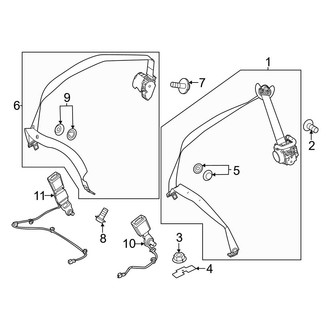 Mercedes-Benz OE - Restraint Systems - Second Row Seat Belts