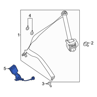 Mercedes-Benz OE - Rear Left Seat Belt Receptacle