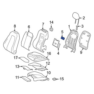 Mercedes-Benz OE - Front Left Seat Back Frame Insulator