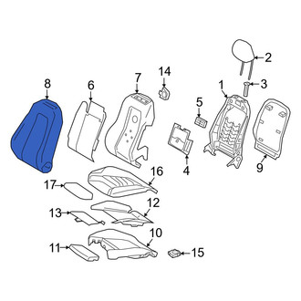 Mercedes-Benz OE - Center Left Seat Back Cushion Cover
