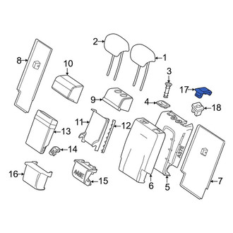 Mercedes-Benz OE - Center Left Folding Seat Latch Release Handle