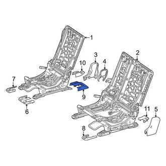 Mercedes-Benz OE - Center Rear Seat Track Cover