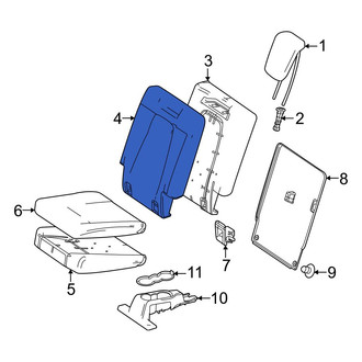 Mercedes-Benz OE - Rear Left Seat Back Cushion Cover