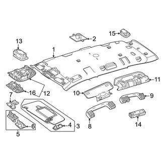 Mercedes-Benz OE - Roof - Interior Trim (W/O Panoramic Roof)