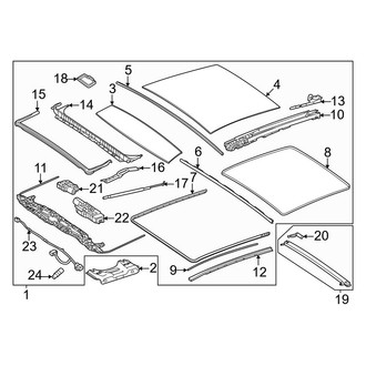 Mercedes-Benz OE - Roof - Sunroof (With Panoramic Roof, Front)