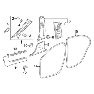Mercedes-Benz OE - Pillars, Rocker & Floor - Interior Trim