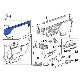Mercedes-Benz OE - Front Right Lower Inner Door Interior Trim Panel