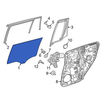 Mercedes-Benz OE - Rear Left Door Glass