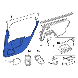 Mercedes-Benz OE - Front Left Lower Inner Door Interior Trim Panel