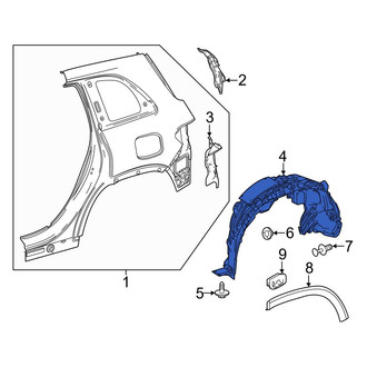 Mercedes-Benz OE - Rear Right Quarter Panel Splash Shield