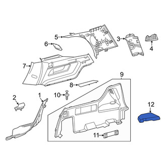 Mercedes-Benz OE - Rear Left Trunk Trim Panel Cap