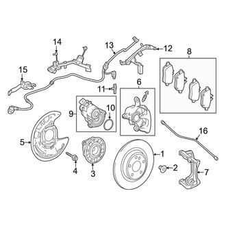 Mercedes-Benz OE - Rear Suspension - Brake Components