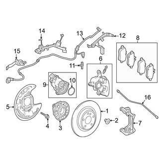 Mercedes-Benz OE - Rear Suspension - Brake Components