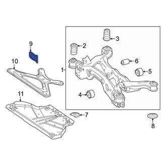 Mercedes-Benz OE - Rear Forward Suspension Crossmember Reinforcement