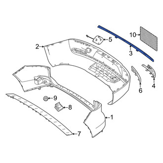 Mercedes-Benz OE - Rear Center Bumper Trim
