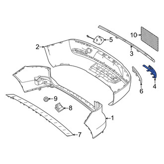 Mercedes-Benz OE - Rear Center Bumper Trim