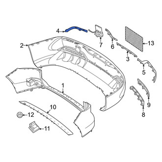 Mercedes-Benz OE - Rear Right Outer Bumper Trim