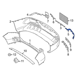 Mercedes-Benz OE - Rear Left Outer Bumper Trim