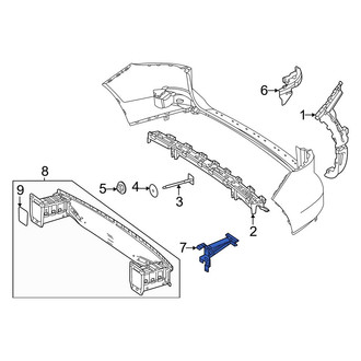 Mercedes-Benz OE - Rear Left Bumper Cover Bracket