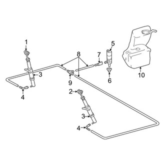 Mercedes-Benz OE - Front Lamps - Washer Components